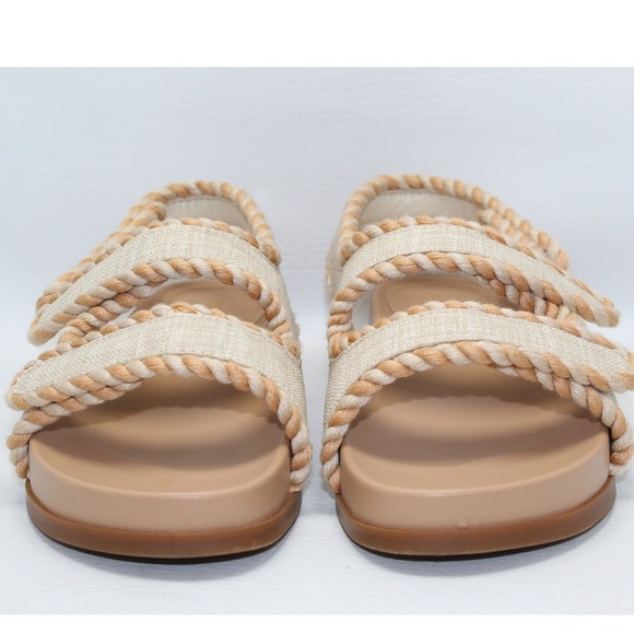 Copper Key Shoes - Copper‎ Key Womens Linen Rope Trim Platform Sandals Beige Tan Strappy 9.5M